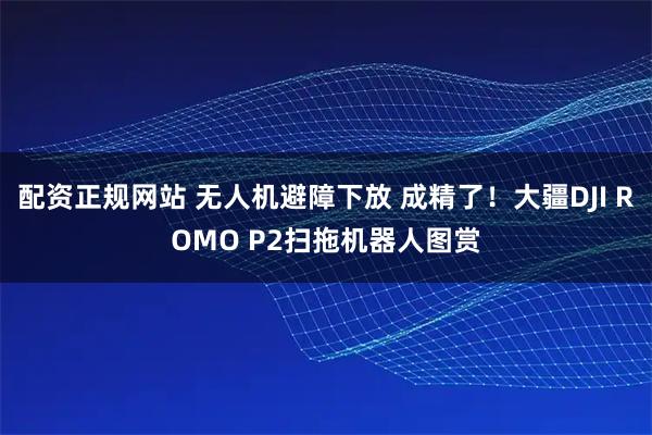 配资正规网站 无人机避障下放 成精了！大疆DJI ROMO P2扫拖机器人图赏
